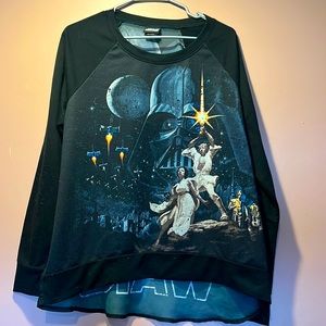 Star Wars sheer long sleeve shirt